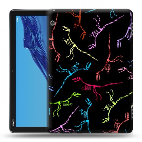 Дизайнерский силиконовый чехол для Huawei MediaPad T5 Узоры динозавров