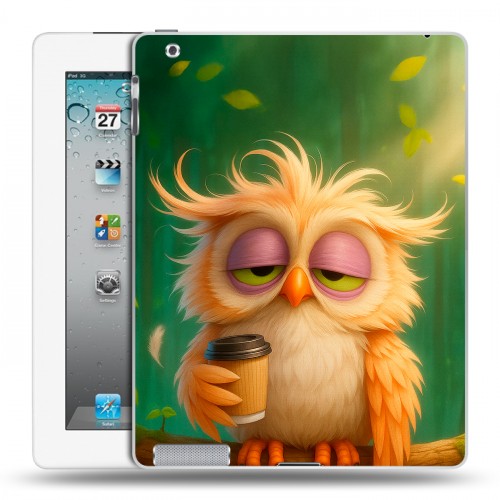 Дизайнерский пластиковый чехол для Ipad 2/3/4 сова