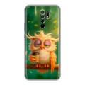 Дизайнерский силиконовый чехол для Xiaomi RedMi 9 сова