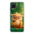 Дизайнерский силиконовый с усиленными углами чехол для Samsung Galaxy A12 сова