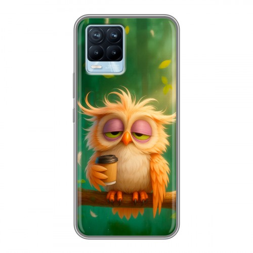 Дизайнерский силиконовый чехол для Realme 8 сова