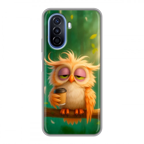 Дизайнерский силиконовый чехол для Huawei Nova Y70 сова