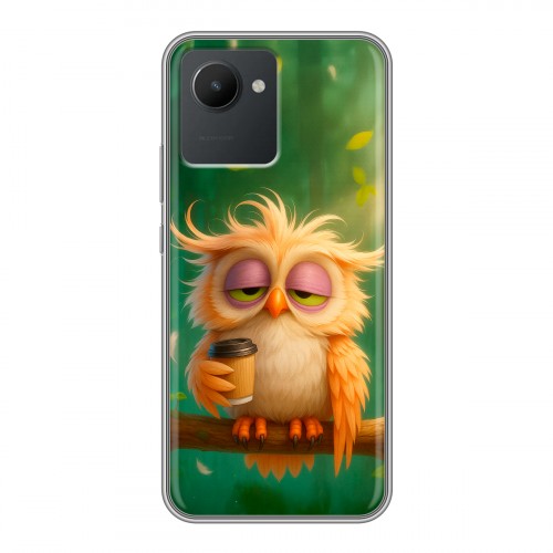 Дизайнерский пластиковый чехол для Realme C30 сова
