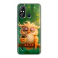 Дизайнерский силиконовый чехол для Itel A49 сова