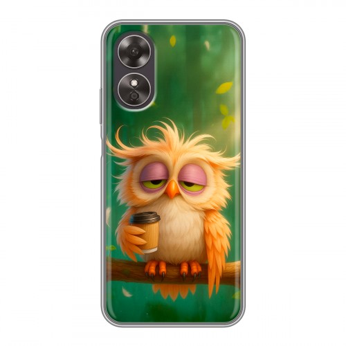 Дизайнерский силиконовый чехол для OPPO A17 сова