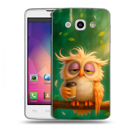 Дизайнерский пластиковый чехол для LG L60 сова