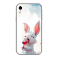 Полупрозрачный дизайнерский пластиковый чехол для Iphone Xr кролик зайчик