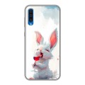 Полупрозрачный дизайнерский пластиковый чехол для Samsung Galaxy A50 кролик зайчик