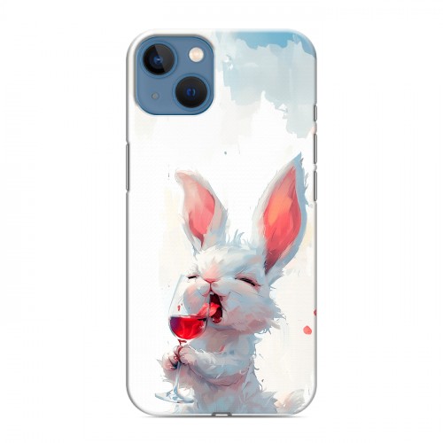 Полупрозрачный дизайнерский силиконовый чехол для Iphone 13 кролик зайчик