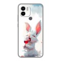 Полупрозрачный дизайнерский силиконовый чехол для Xiaomi Redmi A1 Plus кролик зайчик