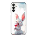 Полупрозрачный дизайнерский пластиковый чехол для Samsung Galaxy A14 кролик зайчик
