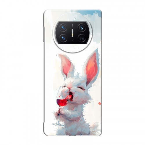 Полупрозрачный дизайнерский пластиковый чехол для Huawei Mate X3 кролик зайчик