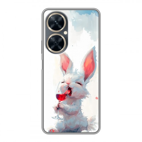 Полупрозрачный дизайнерский пластиковый чехол для Huawei Nova 11i кролик зайчик