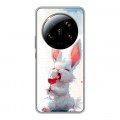 Полупрозрачный дизайнерский пластиковый чехол для Xiaomi 13 Ultra кролик зайчик