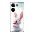 Полупрозрачный дизайнерский пластиковый чехол для Tecno Camon 20 кролик зайчик
