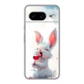 Полупрозрачный дизайнерский пластиковый чехол для Google Pixel 8 кролик зайчик