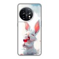 Полупрозрачный дизайнерский пластиковый чехол для OnePlus 11 кролик зайчик