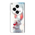 Полупрозрачный дизайнерский пластиковый чехол для OPPO Find N3 кролик зайчик
