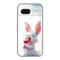 Полупрозрачный дизайнерский пластиковый чехол для Google Pixel 8a кролик зайчик