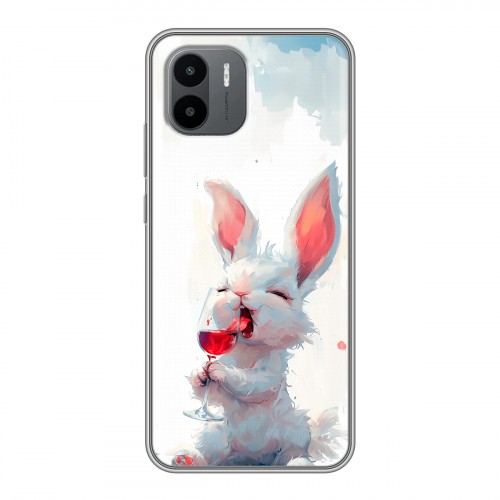 Полупрозрачный дизайнерский силиконовый чехол для Xiaomi Redmi A2 кролик зайчик