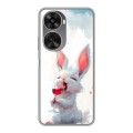 Полупрозрачный дизайнерский пластиковый чехол для Huawei Nova 11 SE кролик зайчик