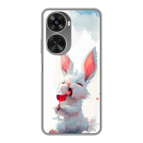 Полупрозрачный дизайнерский пластиковый чехол для Huawei Nova 11 SE кролик зайчик