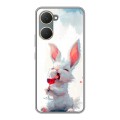 Полупрозрачный дизайнерский пластиковый чехол для Vivo Y03 кролик зайчик