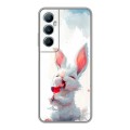 Полупрозрачный дизайнерский пластиковый чехол для Realme C65 кролик зайчик