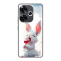 Полупрозрачный дизайнерский пластиковый чехол для Xiaomi Redmi Turbo 3 кролик зайчик