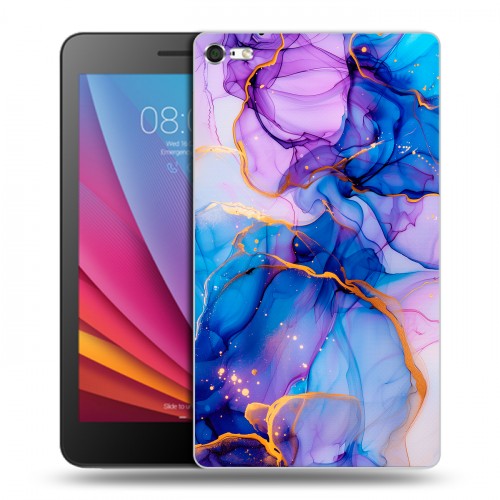 Дизайнерский силиконовый чехол для Huawei MediaPad T2 7.0 Pro синий мрамор