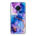 Дизайнерский силиконовый чехол для Vivo V17 синий мрамор
