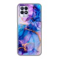 Дизайнерский силиконовый чехол для Realme 8i синий мрамор