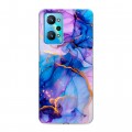 Дизайнерский силиконовый чехол для Realme GT Neo 2 синий мрамор