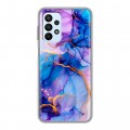 Дизайнерский силиконовый чехол для Samsung Galaxy A23 синий мрамор