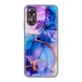 Дизайнерский пластиковый чехол для OPPO A17 синий мрамор