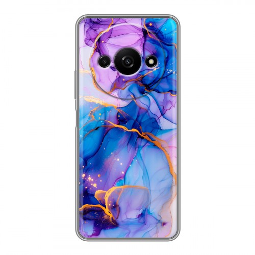 Дизайнерский силиконовый чехол для Xiaomi RedMi A3 синий мрамор