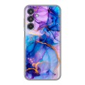 Дизайнерский силиконовый чехол для Samsung Galaxy M35 синий мрамор
