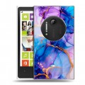 Дизайнерский силиконовый чехол для Nokia Lumia 1020 синий мрамор
