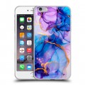 Дизайнерский силиконовый чехол для Iphone 6 Plus/6s Plus синий мрамор