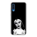 Полупрозрачный дизайнерский пластиковый чехол для Samsung Galaxy A50 монашка