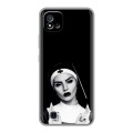 Полупрозрачный дизайнерский силиконовый чехол для Realme C20 монашка