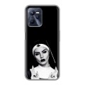 Полупрозрачный дизайнерский силиконовый чехол для Realme C35 монашка