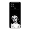 Полупрозрачный дизайнерский силиконовый чехол для Xiaomi Poco C40 монашка