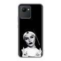 Полупрозрачный дизайнерский пластиковый чехол для Realme C30 монашка