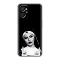 Полупрозрачный дизайнерский силиконовый с усиленными углами чехол для OPPO A96 монашка