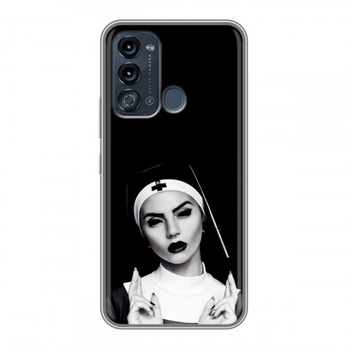 Полупрозрачный дизайнерский силиконовый чехол для Itel Vision 3 монашка