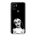 Полупрозрачный дизайнерский силиконовый чехол для Xiaomi Redmi A1 Plus монашка