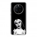 Полупрозрачный дизайнерский силиконовый с усиленными углами чехол для Huawei Mate 50 монашка