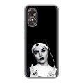 Полупрозрачный дизайнерский пластиковый чехол для OPPO A17 монашка