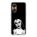 Полупрозрачный дизайнерский пластиковый чехол для OPPO Reno8 T монашка